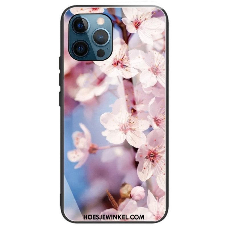 Hoesje voor iPhone 14 Pro Max Bloemen Van Gehard Glas