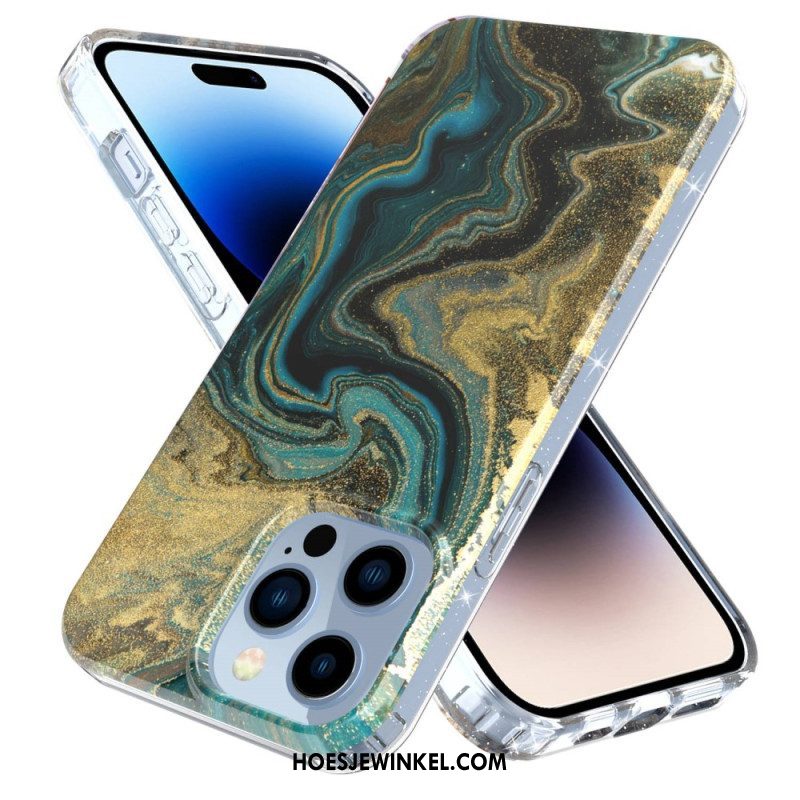 Hoesje voor iPhone 14 Pro Max Enkel Marmer