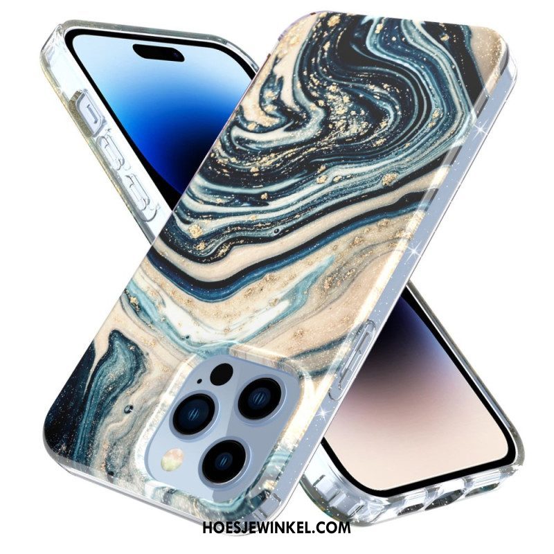 Hoesje voor iPhone 14 Pro Max Enkel Marmer