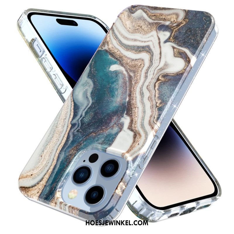 Hoesje voor iPhone 14 Pro Max Enkel Marmer