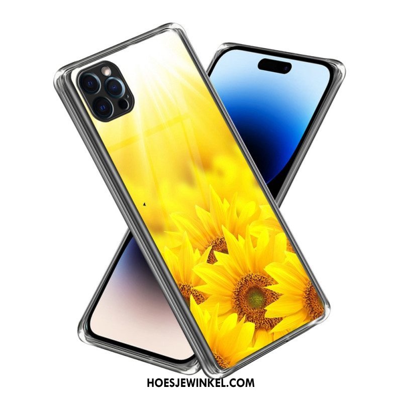 Hoesje voor iPhone 14 Pro Max Intense Zonnebloemen