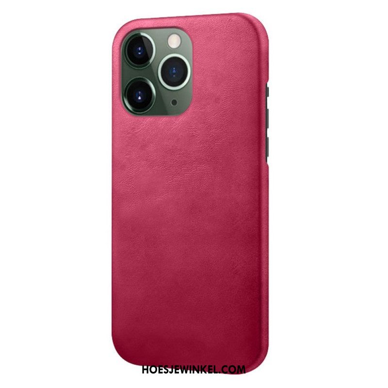 Hoesje voor iPhone 14 Pro Max Leer-effect