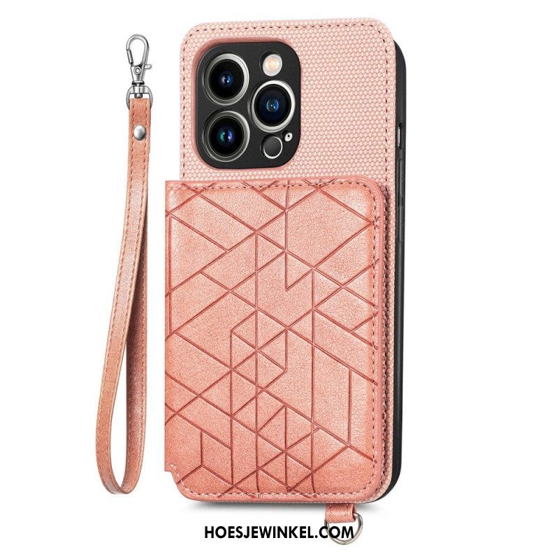 Hoesje voor iPhone 14 Pro Max Portemonnee Leren Portemonnee & Lanyard