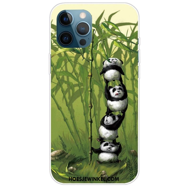 Hoesje voor iPhone 14 Pro Max Stelletje Panda's