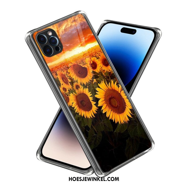 Hoesje voor iPhone 14 Pro Max Zonnebloemen