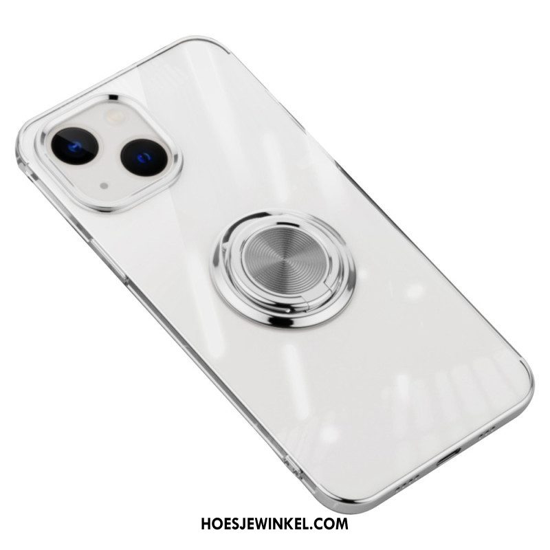 Hoesje voor iPhone 14 Transparante Roterende Ring