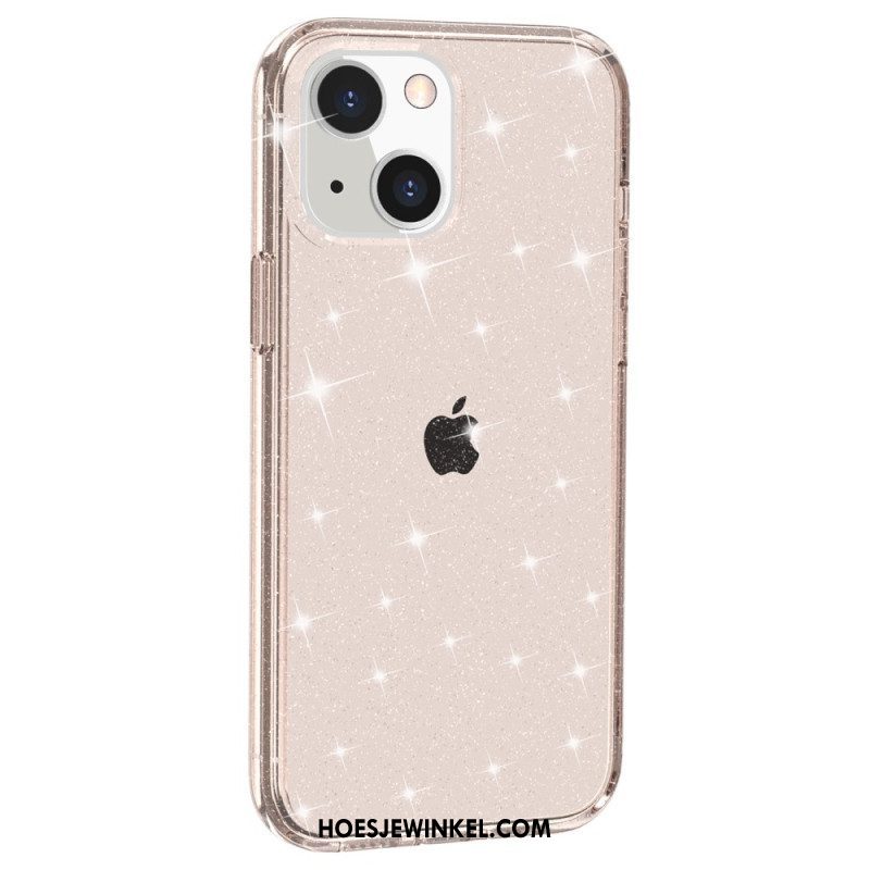 Hoesje voor iPhone 15 Plus Transparante Glitters