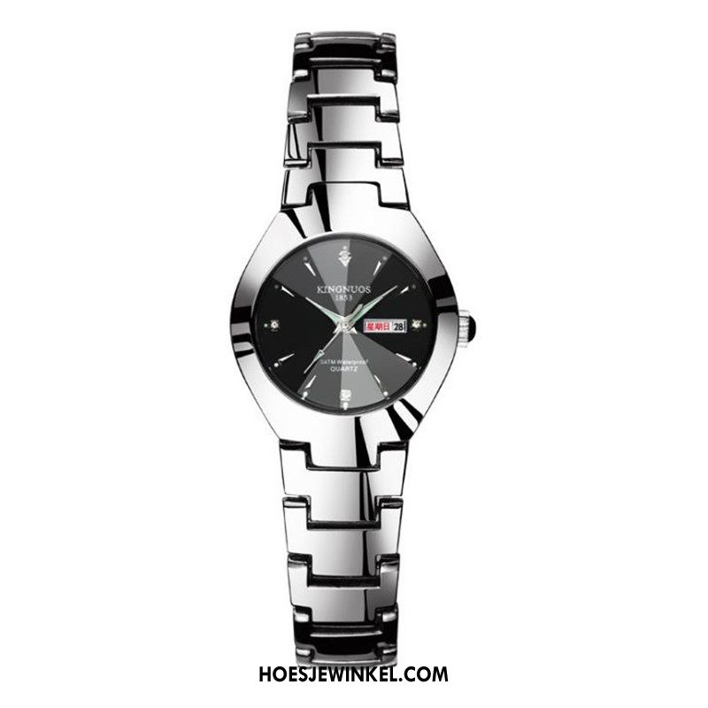 Horloges Dames Horloge Kalender Dubbele Kalender, Horloges Waterdicht Lovers