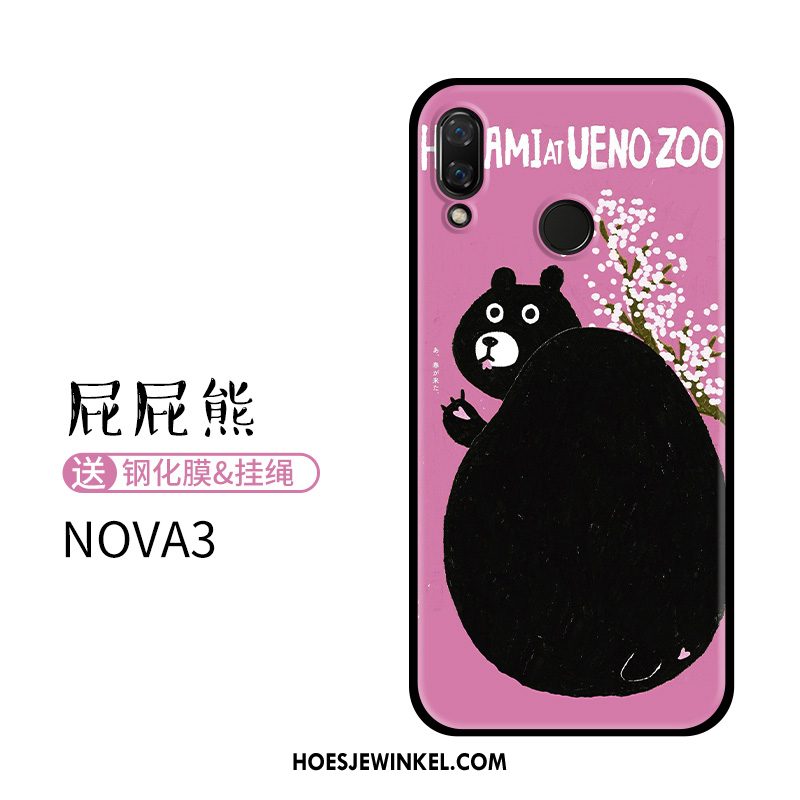 Huawei Nova 3 Hoesje Mobiele Telefoon Spotprent Siliconen, Huawei Nova 3 Hoesje Zacht Reliëf