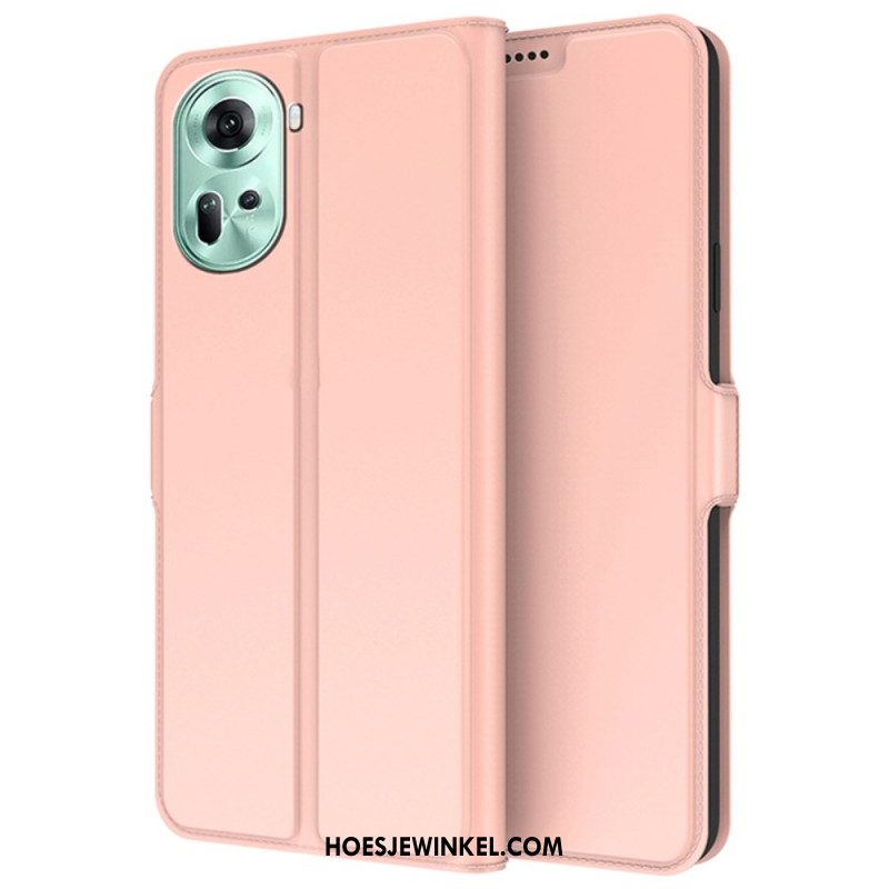 Leren Hoesje Oppo Reno 11 5g Kaarthouder Bescherming Hoesje