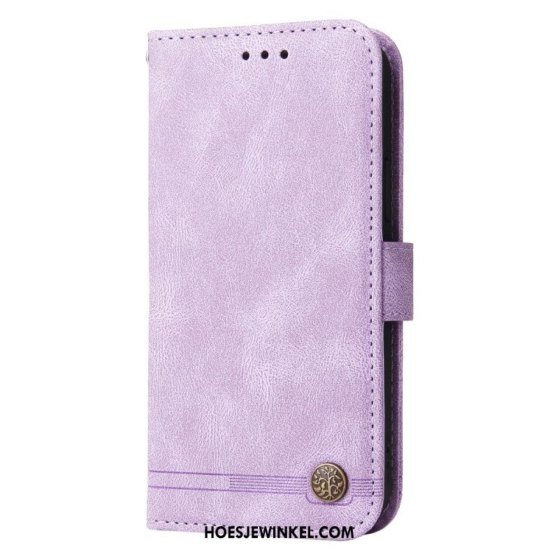 Leren Hoesje Oppo Reno 11f 5g Opvouwbare Riemhouder Bescherming Hoesje