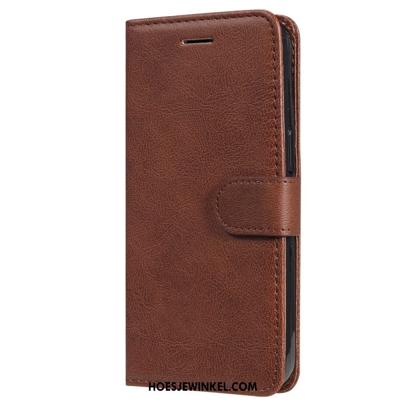 Leren Hoesje Oppo Reno 12 5g Ledereffect Met Riem Bescherming Hoesje