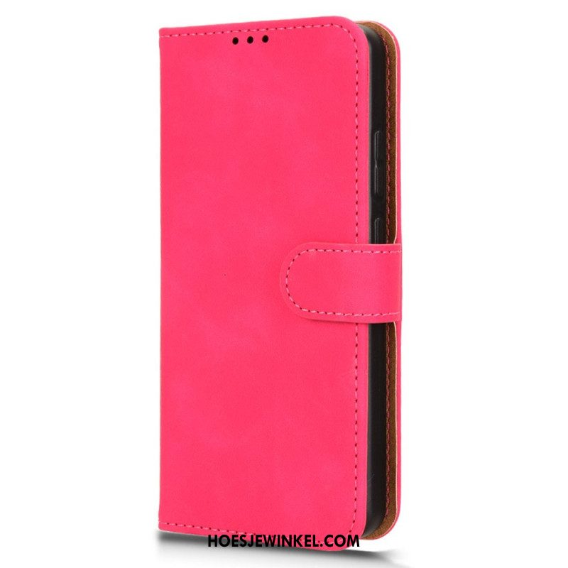 Leren Hoesje Oppo Reno 12f 5g Suède Stijl Bescherming Hoesje