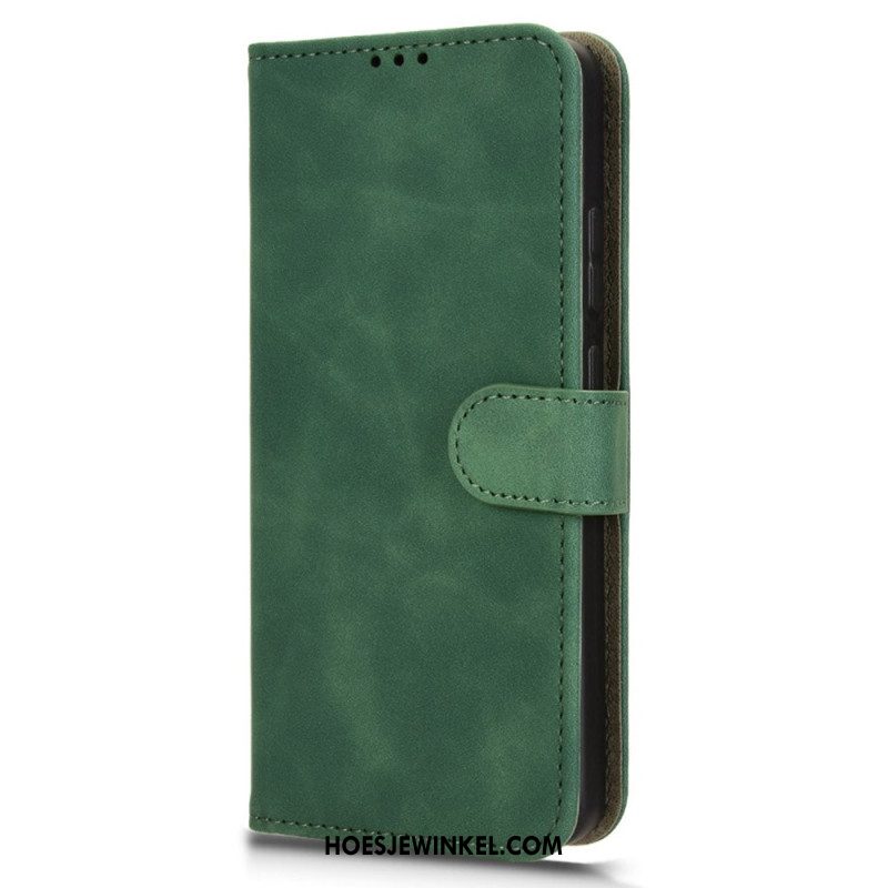 Leren Hoesje Oppo Reno 12f 5g Suède Stijl Bescherming Hoesje