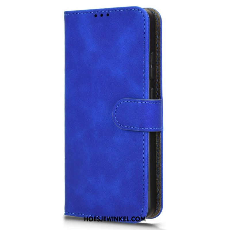 Leren Hoesje Oppo Reno 12f 5g Suède Stijl Bescherming Hoesje