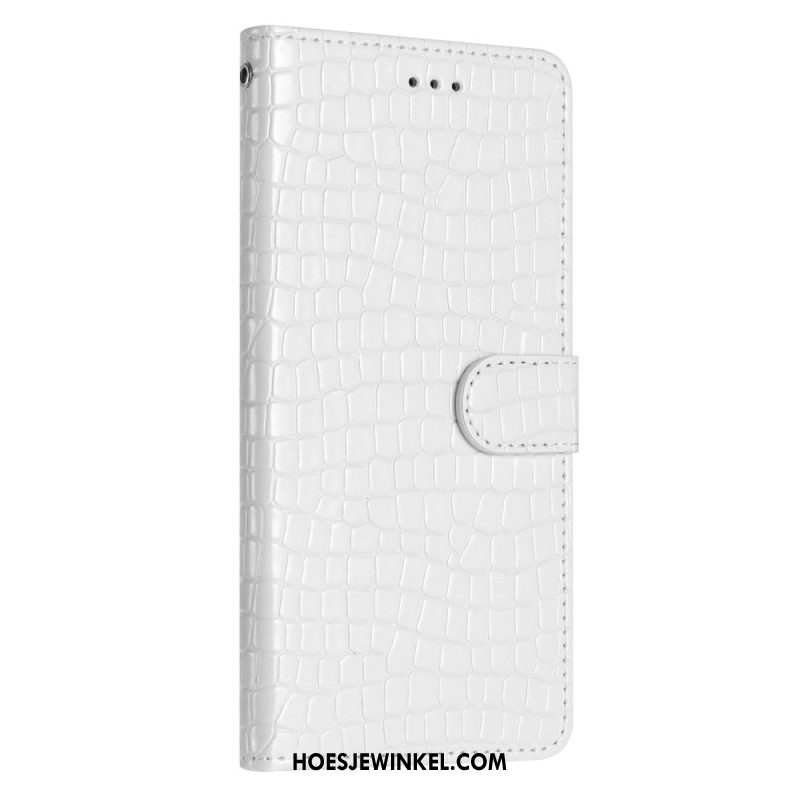 Leren Hoesje Samsung Galaxy S24 5g Krokodilstructuur En Band