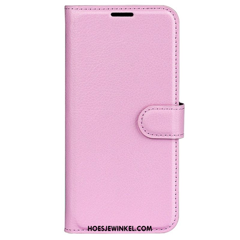 Leren Hoesje Samsung Galaxy S24 5g Litchi Kunstleer Bescherming Hoesje