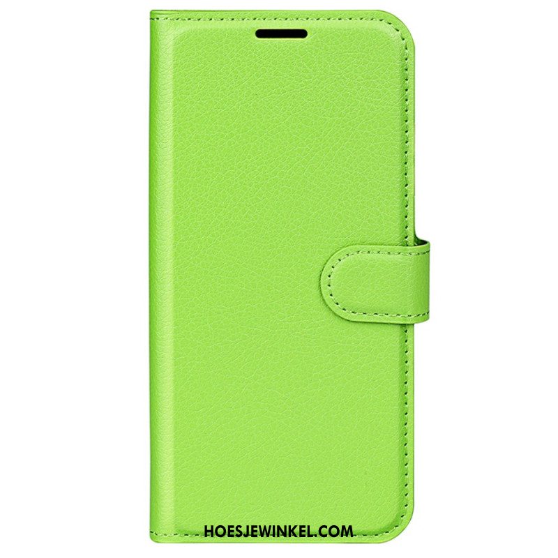 Leren Hoesje Samsung Galaxy S24 5g Litchi Kunstleer Bescherming Hoesje