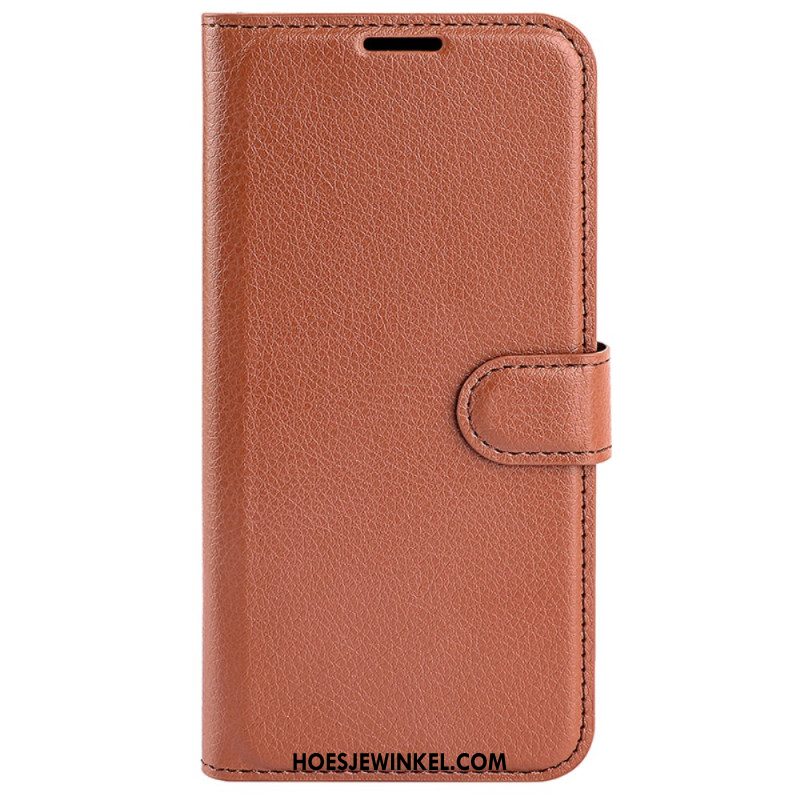 Leren Hoesje Samsung Galaxy S24 5g Litchi Kunstleer Bescherming Hoesje