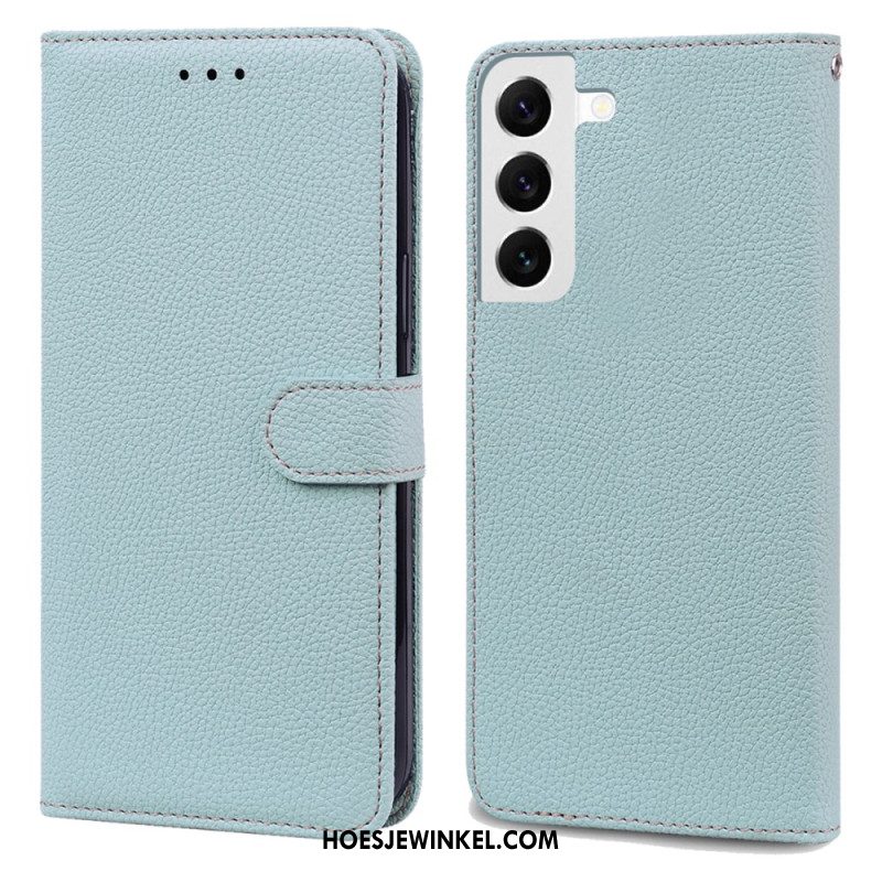 Leren Hoesje Samsung Galaxy S24 5g Litchi Kunstleer Met Riem Bescherming Hoesje