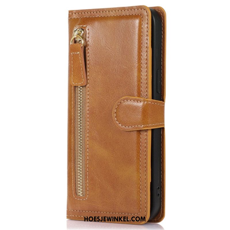 Leren Hoesje Samsung Galaxy S24 5g Portemonnee Vooraan Bescherming Hoesje