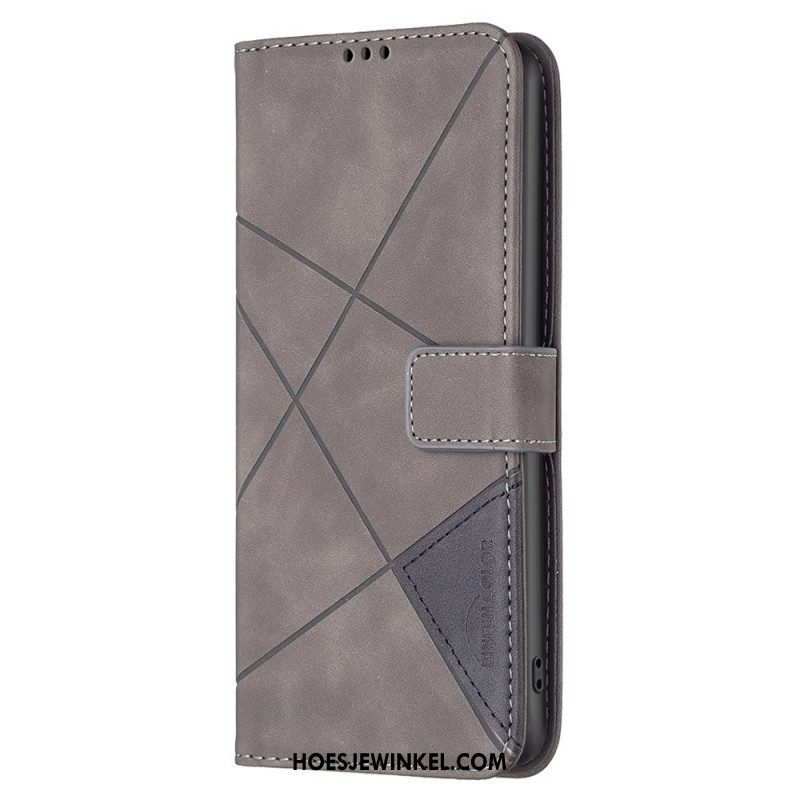 Leren Hoesje Samsung Galaxy S24 Fe Binfen Kleur Geometrisch Patroon