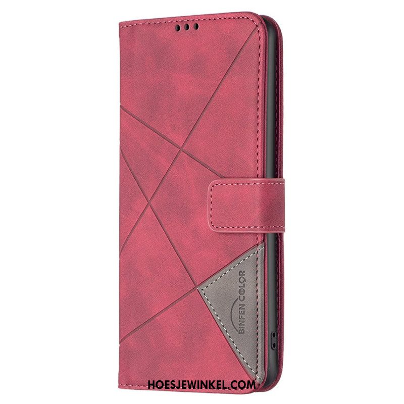 Leren Hoesje Samsung Galaxy S24 Fe Binfen Kleur Geometrisch Patroon