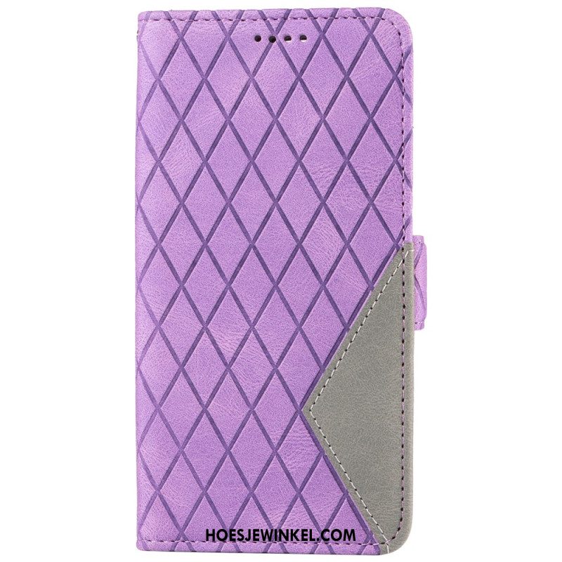 Leren Hoesje Samsung Galaxy S24 Fe Diamanten Met Bandjes