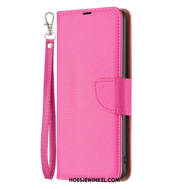 Leren Hoesje Samsung Galaxy S24 Plus 5g Schuine Riemsluiting Bescherming Hoesje