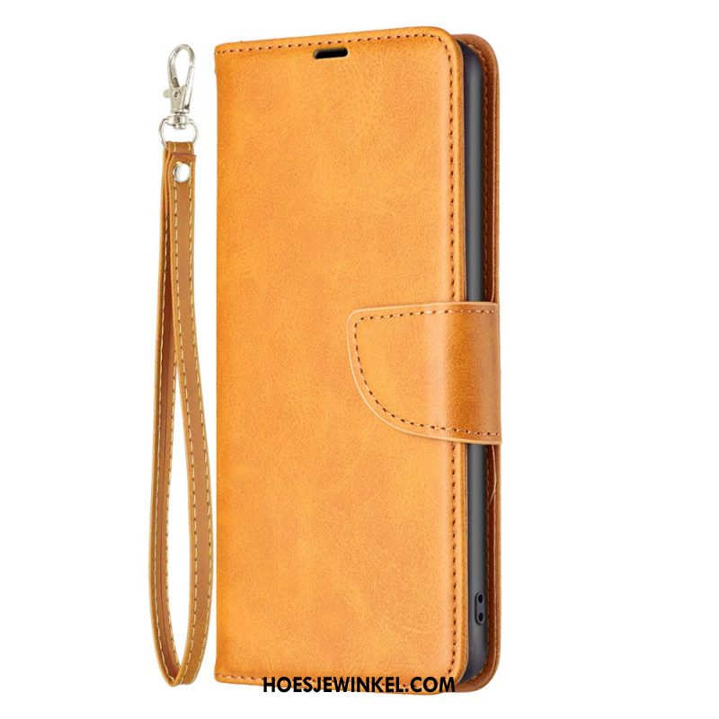 Leren Hoesje Samsung Galaxy S24 Plus 5g Schuine Sluiting En Riem