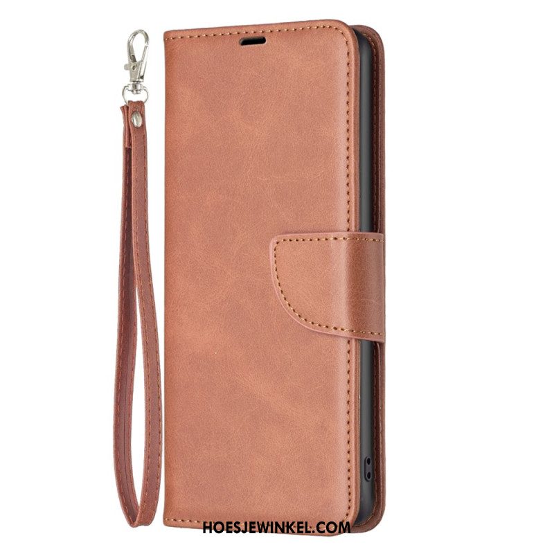 Leren Hoesje Samsung Galaxy S24 Plus 5g Schuine Sluiting En Riem