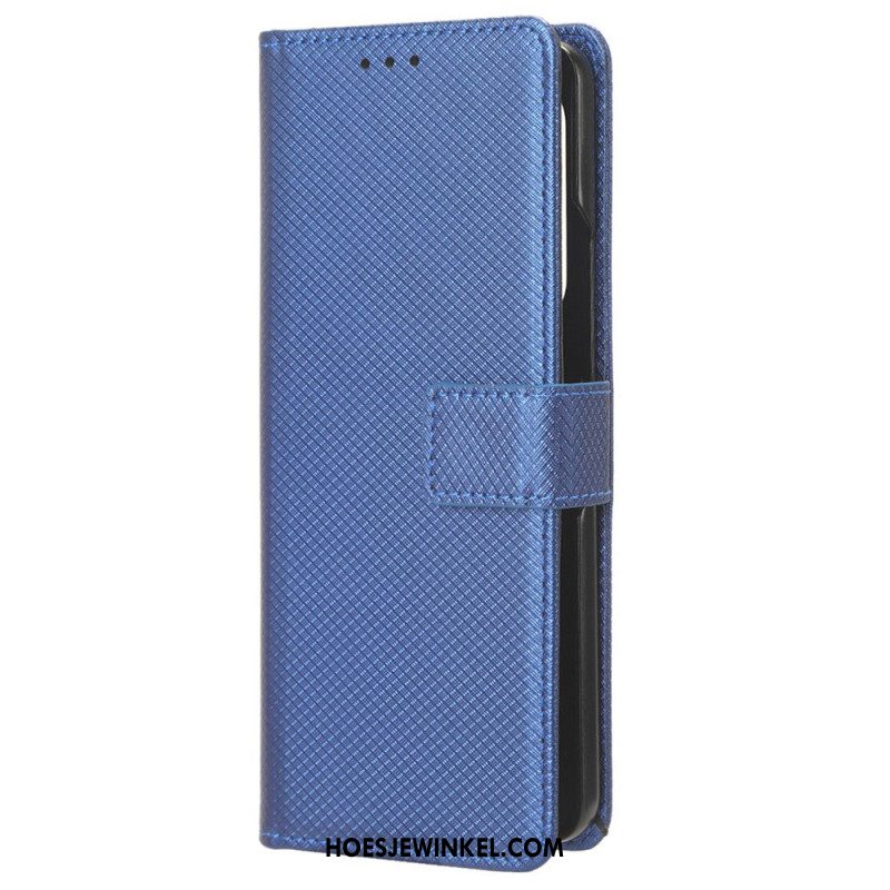 Leren Hoesje Samsung Galaxy Z Fold 5 Bandpunten Bescherming Hoesje