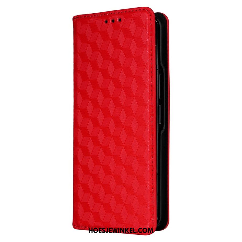 Leren Hoesje Samsung Galaxy Z Fold 6 Ruitpatroon Bescherming Hoesje