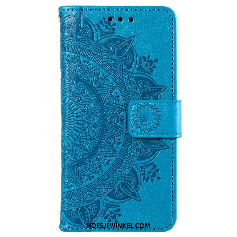 Leren Hoesje Sony Xperia 1 Vi Mandala Zon Met Riem