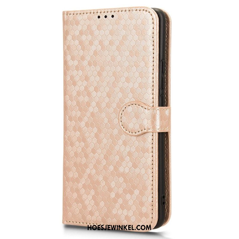 Leren Hoesje Voor Oppo Reno 11 5g Glanzende Stippen Met Bandje