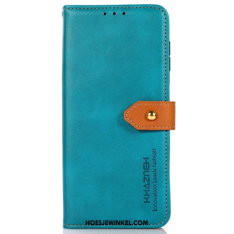 Leren Hoesje Voor Oppo Reno 11 5g Gouden Magnetische Sluiting Khazneh