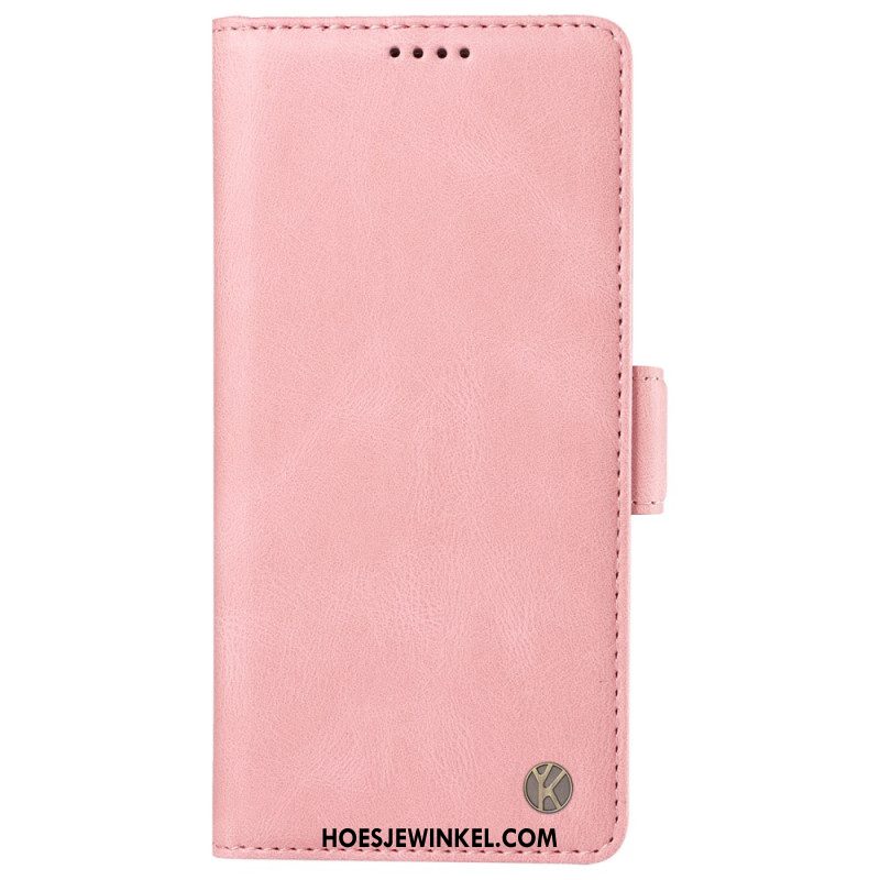 Leren Hoesje Voor Oppo Reno 12 5g Dubbele Yikatu-sluiting