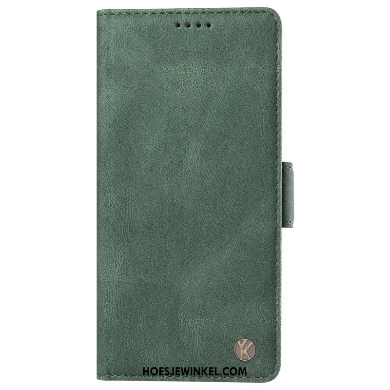 Leren Hoesje Voor Oppo Reno 12 5g Dubbele Yikatu-sluiting