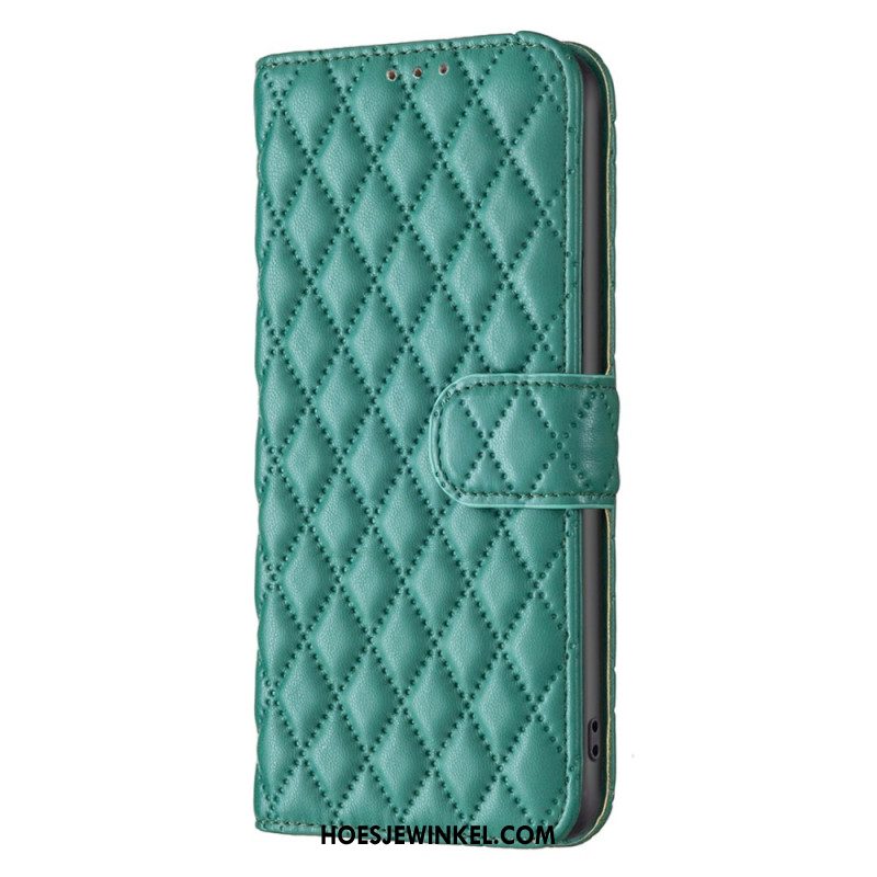 Leren Hoesje Voor Oppo Reno 12 5g Gewatteerde Binfen Kleur