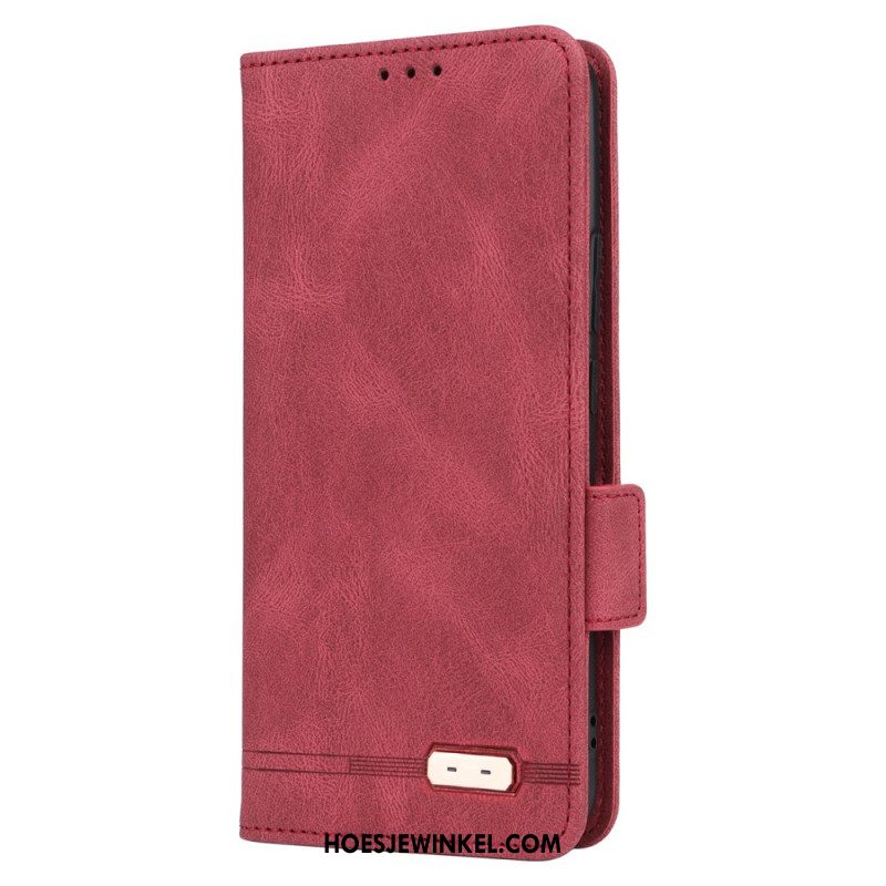 Leren Hoesje Voor Oppo Reno 12 5g Vintagestijl