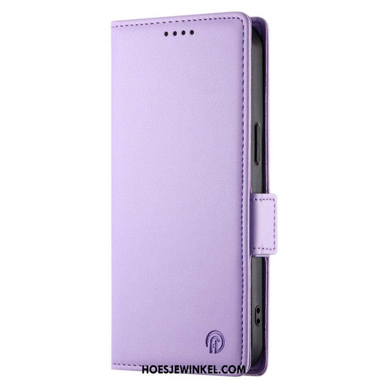 Leren Hoesje Voor Oppo Reno 12 Pro 5g Klassiek Leereffect