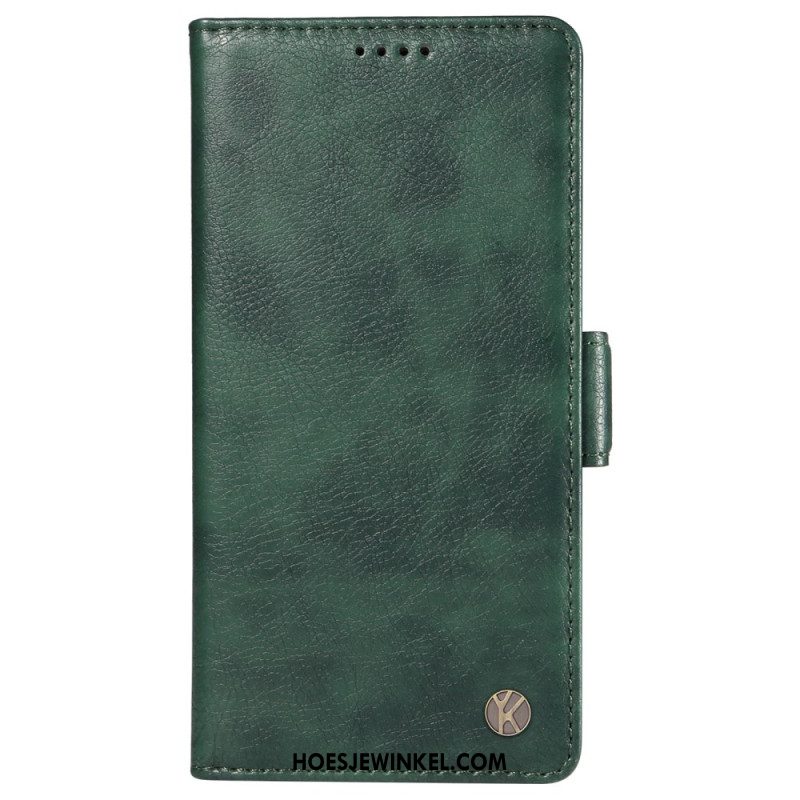 Leren Hoesje Voor Oppo Reno 12 Pro 5g Vintage Yikatu