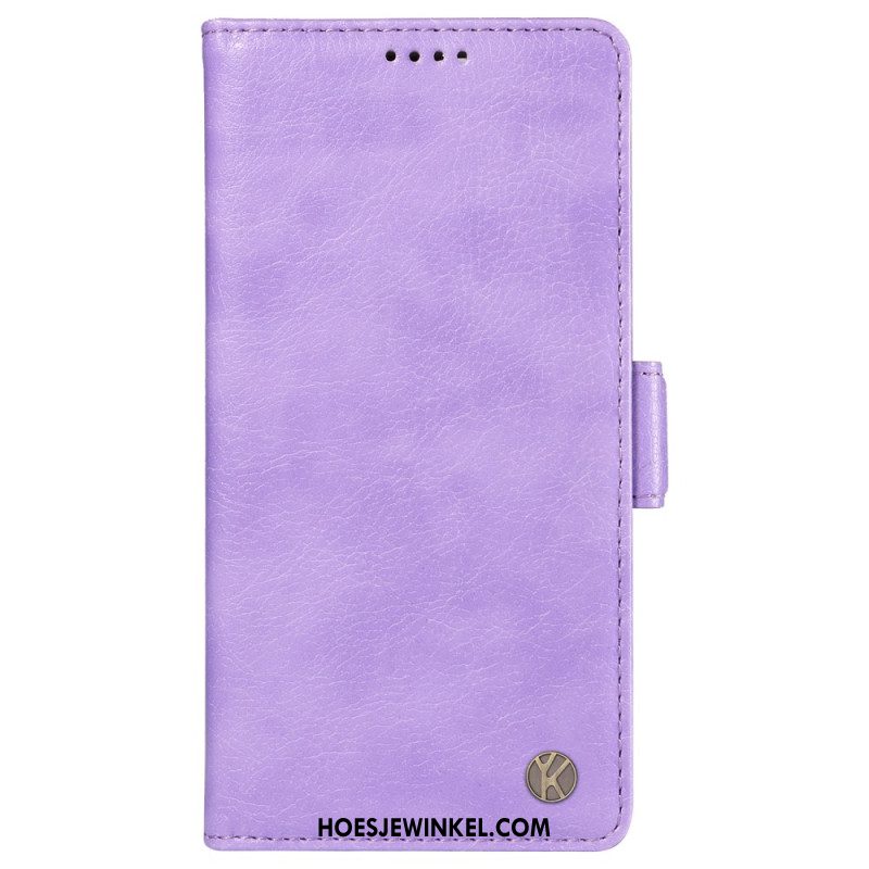 Leren Hoesje Voor Oppo Reno 12 Pro 5g Vintage Yikatu