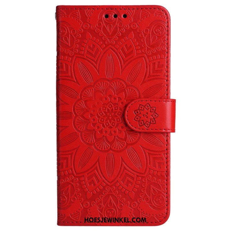 Leren Hoesje Voor Samsung Galaxy M55 5g Mandala Met Koord