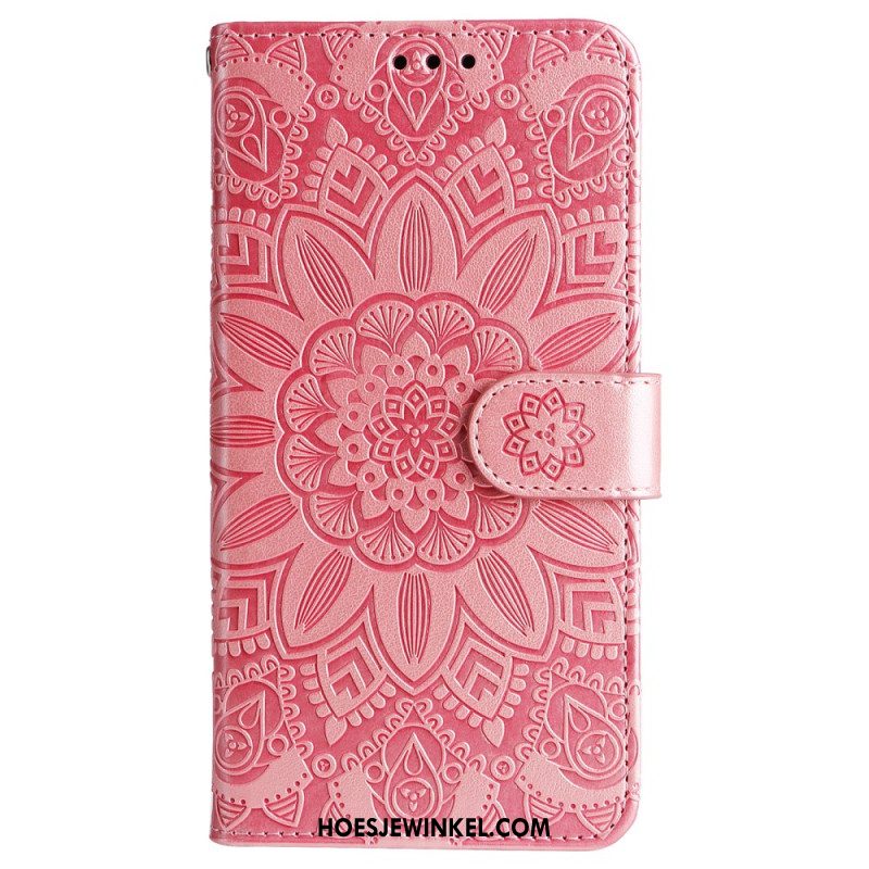 Leren Hoesje Voor Samsung Galaxy M55 5g Mandala Met Koord