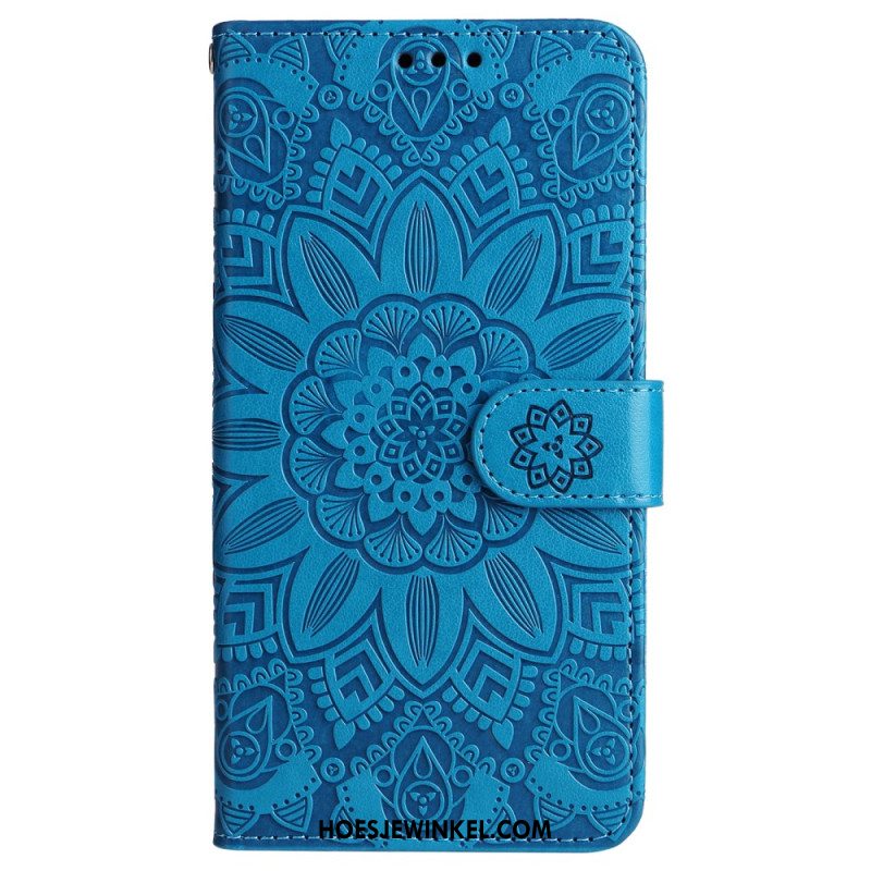 Leren Hoesje Voor Samsung Galaxy M55 5g Mandala Met Koord