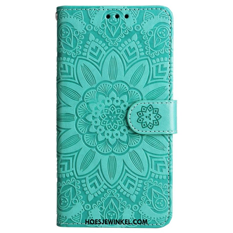 Leren Hoesje Voor Samsung Galaxy M55 5g Mandala Met Koord