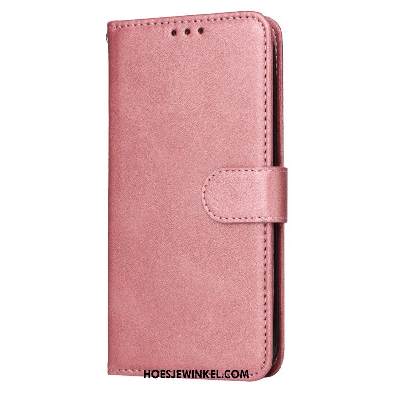 Leren Hoesje Voor Samsung Galaxy S24 5g Ledereffect Met Riem