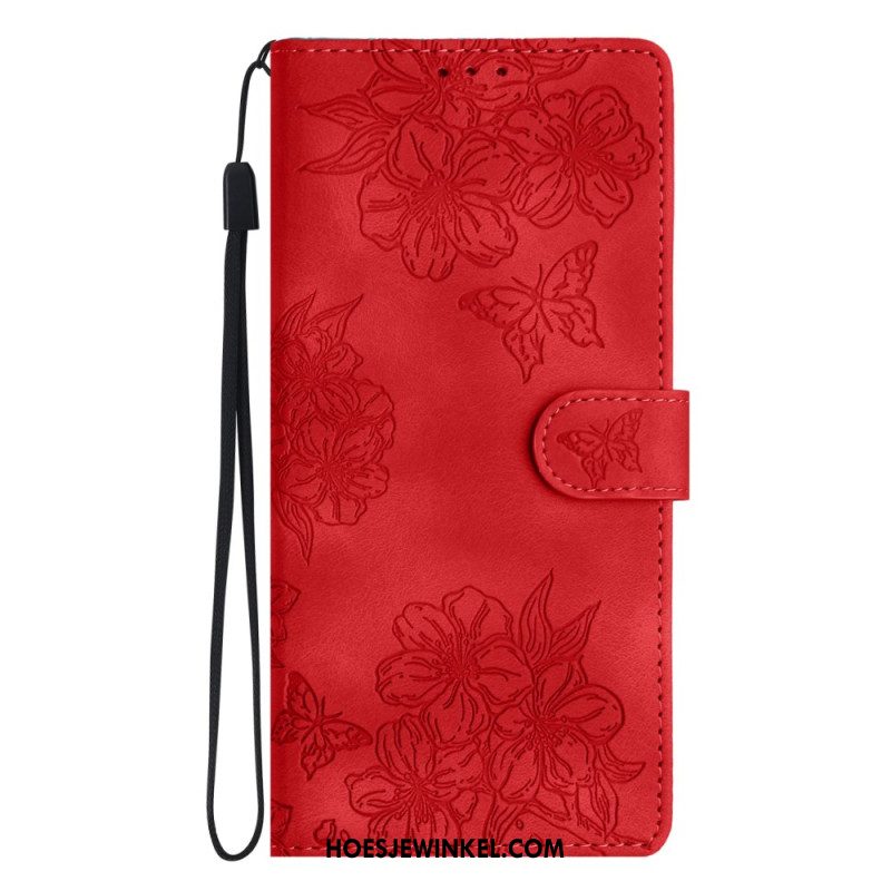 Leren Hoesje Voor Samsung Galaxy S24 Fe Floralie