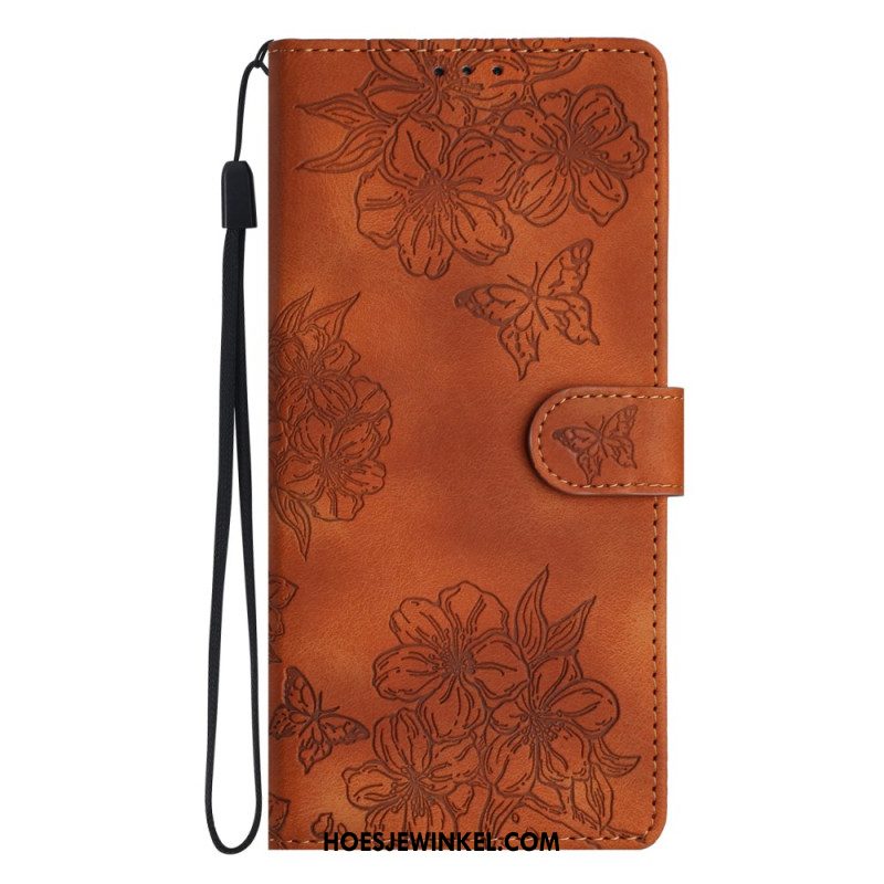 Leren Hoesje Voor Samsung Galaxy S24 Fe Floralie